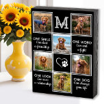 Dog Lover Quote Keepsake Unique Pet Photo Collage  Wooden Box Sign<br><div class="desc">Celebrate your best friend with a custom dog lover pet photo collage wooden box sign . This unique pet dog photo keepsake plaque is the perfect gift for yourself, family or friends to honor your best dog or as a pet memorial. We hope your photo memorial wood plaque will bring...</div>