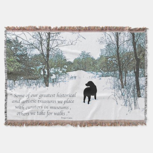 Dog Lover Quote _ Mans Best Friend _ Dog Quote Throw Blanket