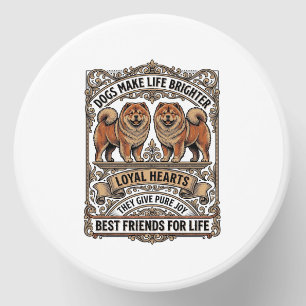 Dog Lover Quote Vintage Engraving Fluffy Dog Art_1 Mini Candle Favors