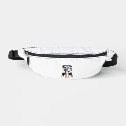 Dog Lover Quote Vintage Engraving Hound Typography Fanny Pack