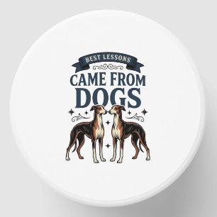 Dog Lover Quote Vintage Engraving Hound Typography Mini Candle Favors