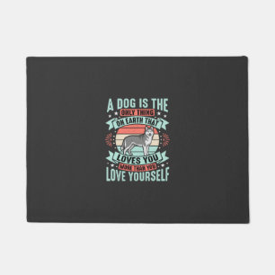 Dog Lover Quote Vintage Husky Graphic Doormat