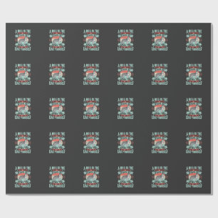 Dog Lover Quote Vintage Husky Graphic Wrapping Paper