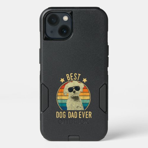 Dog Lover Retro Vintage Maltese Best Dog Dad Ever iPhone 13 Case