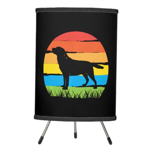 Dog Lover Retro Vintage Sunset Labrador Retriever Tripod Lamp