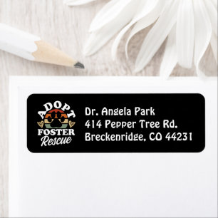 Dog Lover Return Address Labels Paw Print Design