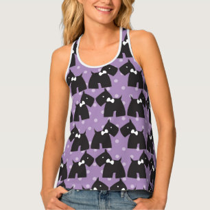Dog Lover’s Black Scottie Design Tank Top