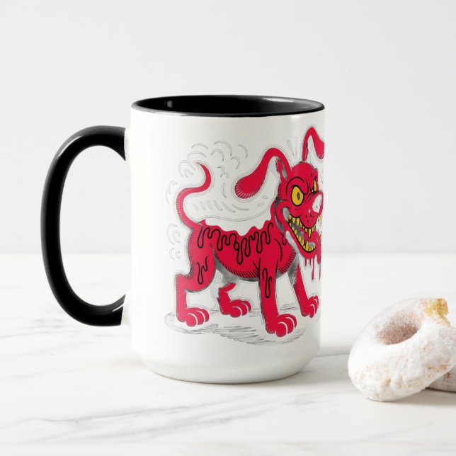 Dog Lover’s Mug – Cute Hand-Drawn Dog Design (With Donut)
