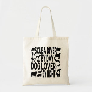 Dog Lover Scuba Diver Tote Bag