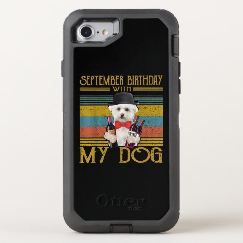 Dog Lover  September Birthday With My Maltese Dog OtterBox Defender iPhone SE87 Case