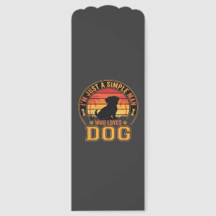 Dog Lover Simple Man Retro Sunset Bookmarks