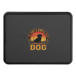 Dog Lover Simple Man Retro Sunset Hitch Cover