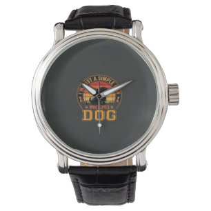 Dog Lover Simple Man Retro Sunset Watch