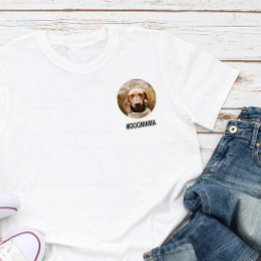 Dog Lover Small Custom Photo Circle and Your Text T-Shirt