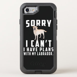 Dog Lover Sorry I Can't I Have Plans With My Lab OtterBox Defender iPhone SE/8/7 Case
