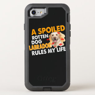 Dog Lover Spoiled Rotten Labrador Rules My Life OtterBox Defender iPhone SE/8/7 Case