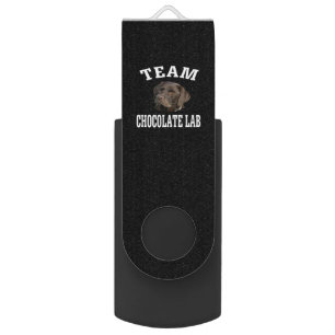 Dog Lover Team Chocolate Labrador Retriever Flash Drive