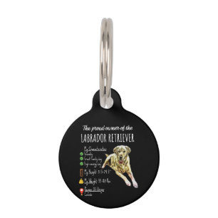 Dog Lover The Proud Owner Of Labrador Retriever Pet ID Tag