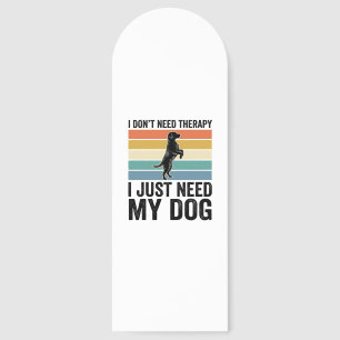 Dog Lover Therapy Quote Vintage Engraving Design_1 Bookmarks