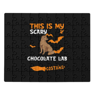 Dog Lover This Is My Scary Chocolate Lab Costume Jigsaw Puzzle