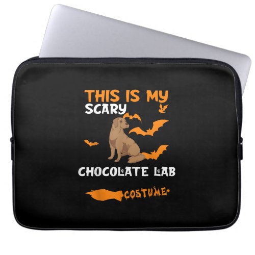 Dog Lover  This Is My Scary Chocolate Lab Costume Laptop Sleeve