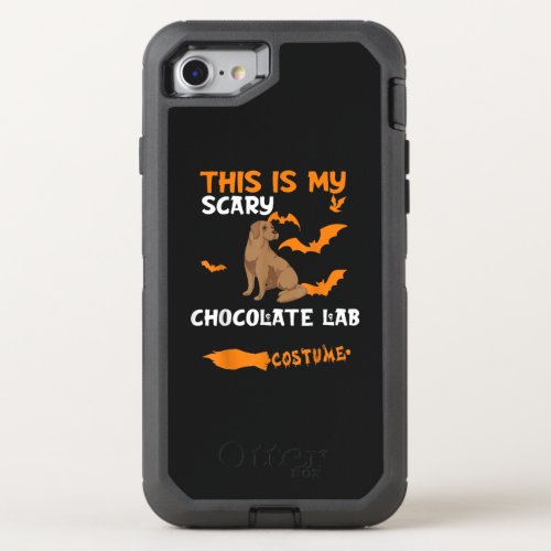 Dog Lover  This Is My Scary Chocolate Lab Costume OtterBox Defender iPhone SE87 Case