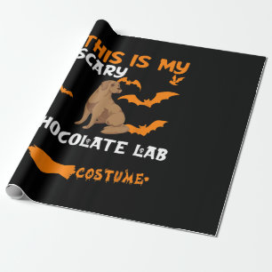 Dog Lover This Is My Scary Chocolate Lab Costume Wrapping Paper