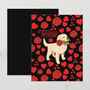Dog Lover Valentine’s Day Card in Black