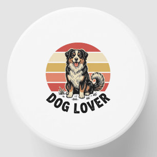 Dog Lover Vintage Engraving Cute Dog Sunset Design Mini Candle Favors