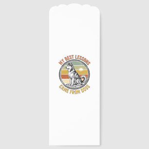 Dog Lover Vintage Shirt with Wise Husky Engraving_ Bookmarks