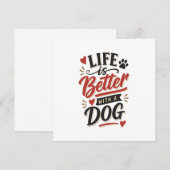 Dog Lover Wall Art - Life is Better with a Dog Red (Front/Back)