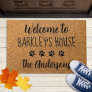 Dog Lover Welcome Personalized Pet Paw Prints Doormat