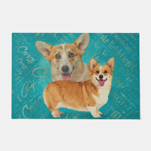Dog Lover Welsh Corgi Dog Art Doormat