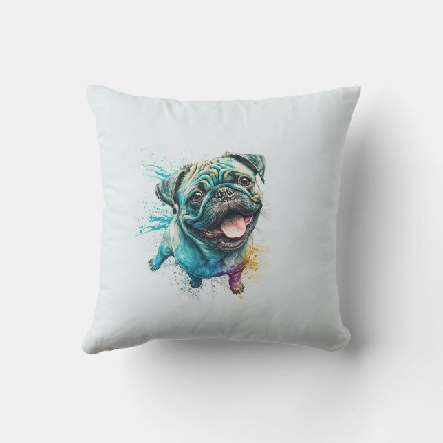 Dog Lover WIFEY for wedding bride newlywed wife Throw Pillow (Back)