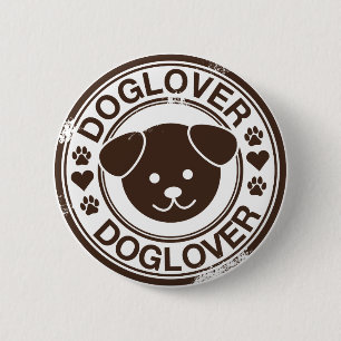 Dog Lover with puppy face Pinback Button