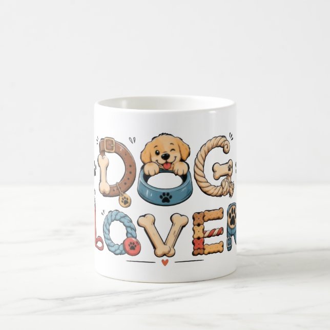 Dog Lover Word Art  Coffee Mug (Center)