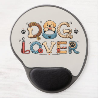 Dog Lover Word Art Gel Mouse Pad