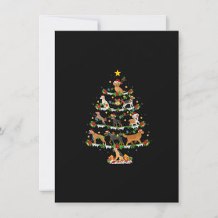 Dog Lover Xmas Lights Dog Christmas Tree Premium Invitation