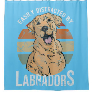 dog lover yellow labrador retriever shower curtain