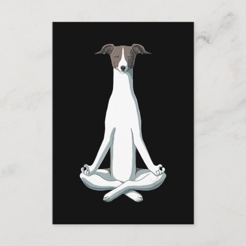 Dog Lover  Yoga Italian Greyhound Enclosure Card