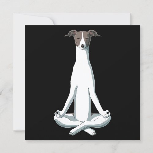 Dog Lover  Yoga Italian Greyhound Invitation