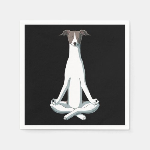 Dog Lover  Yoga Italian Greyhound Napkins