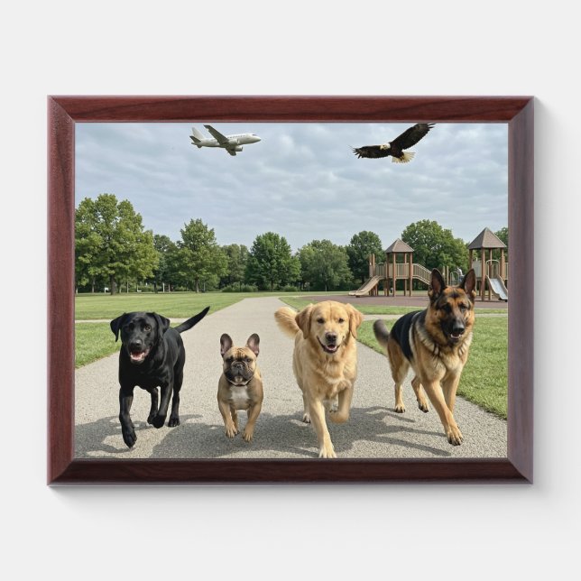 Dog Lovers Award Plaque (Horizontal)