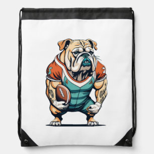 Dog Lovers Basketball Player Drawstring Bag