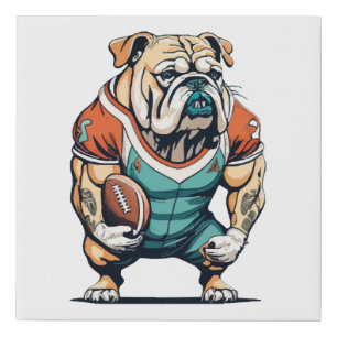 Dog Lovers Basketball Player Faux Canvas Print