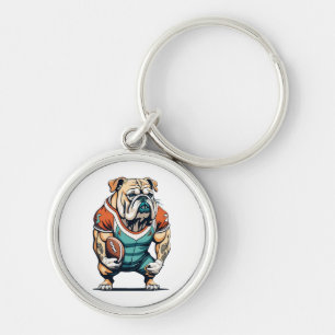 Dog Lovers Basketball Player Keychain