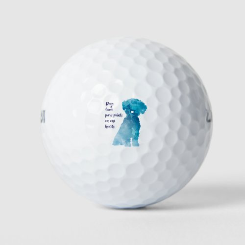 Dog lovers Bichon Frise style contemporary print Golf Balls