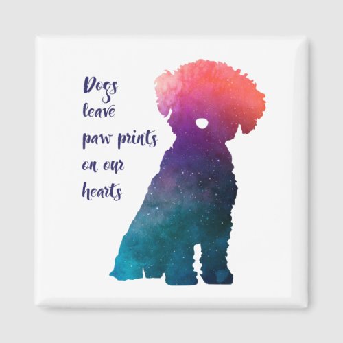 Dog lovers Bichon Frise style contemporary print Magnet