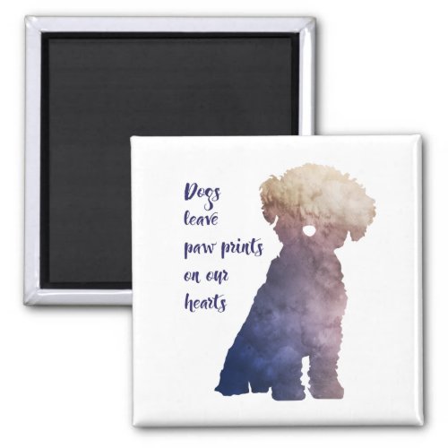 Dog lovers Bichon Frise style contemporary print Magnet
