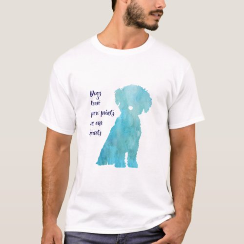 Dog lovers Bichon Frise style contemporary print T_Shirt
